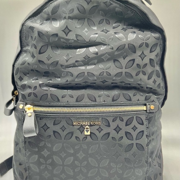 Michael Kors Floral Kelsey Nylon Large Backpack Black main image 7